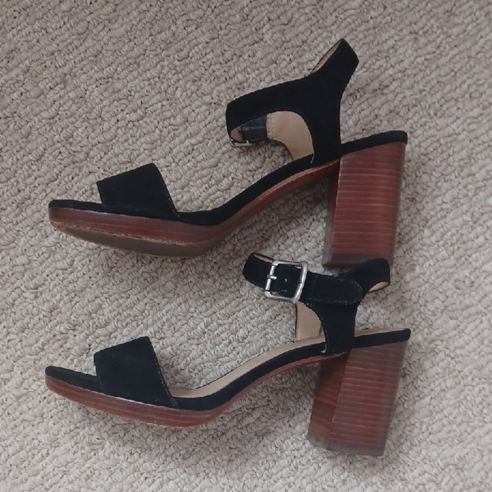 Frye Black Suede Women's Sandals - Picture 2 of 4